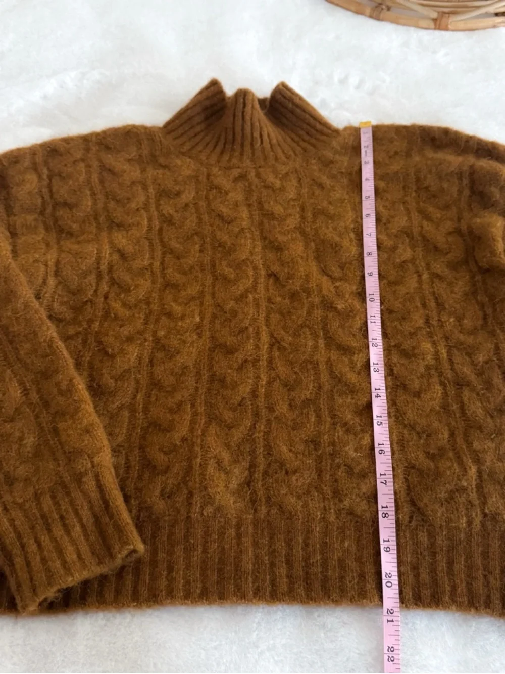 Sezane Hugo Jumper Sweter Wildcat Brown Baby Alpaca - Picture 11 of 11